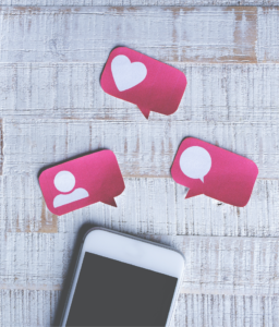 social media with consumer behavior icons